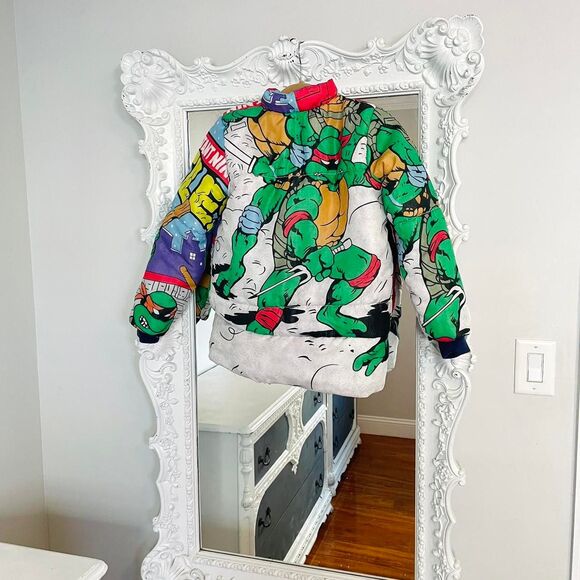 New York Couture TNNT Teenage Mutant Ninja Turtles Sleeping Bag Puffer Jacket - Picture 7 of 8